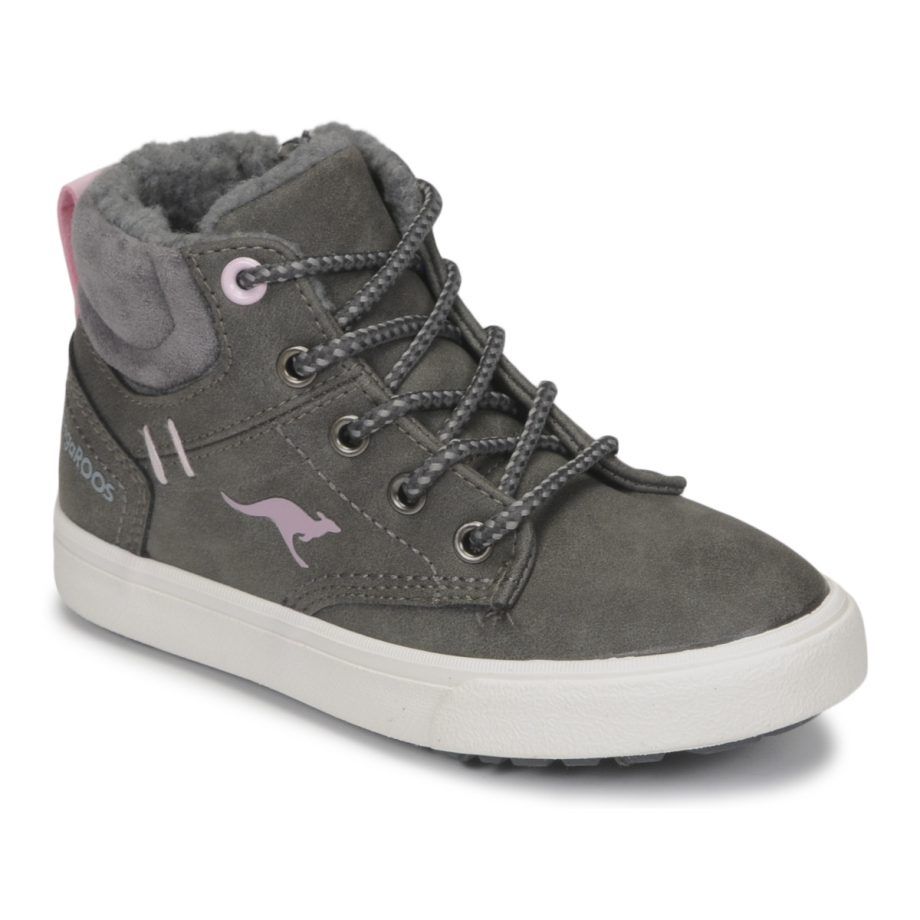 Scarpe Kangaroos per bambina, modello Kavu X in grigio, perfette per il tempo libero e le attività all'aperto. Design trendy e comfort ottimale, ideali per la stagione. Acquista ora le migliori scarpe per ragazze sul nostro sito.