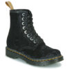 Dr. Martens VEGAN 1460 BLACK VELVET Nero Stivaletti Donna