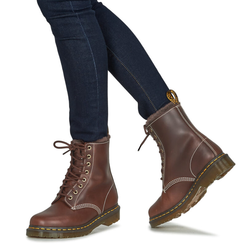 Dr. Martens 1460 SERENA DARK BROWN CLASSIC PULL UP Marrone Stivaletti Donna - 8