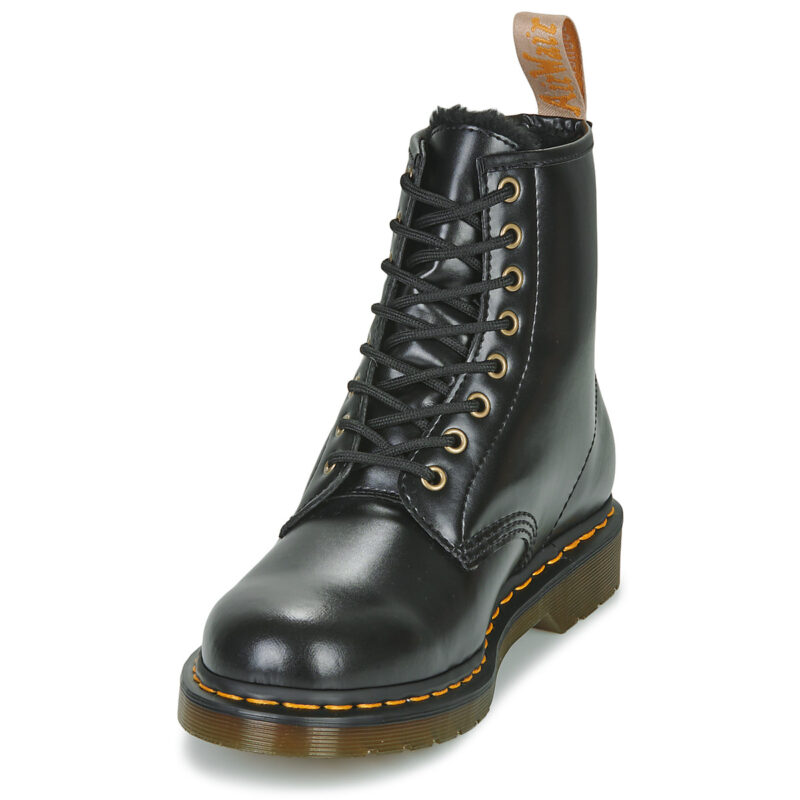 Dr. Martens  VEGAN 1460 BLACK NORFOLK  Nero -  Stivaletti Donna - 3
