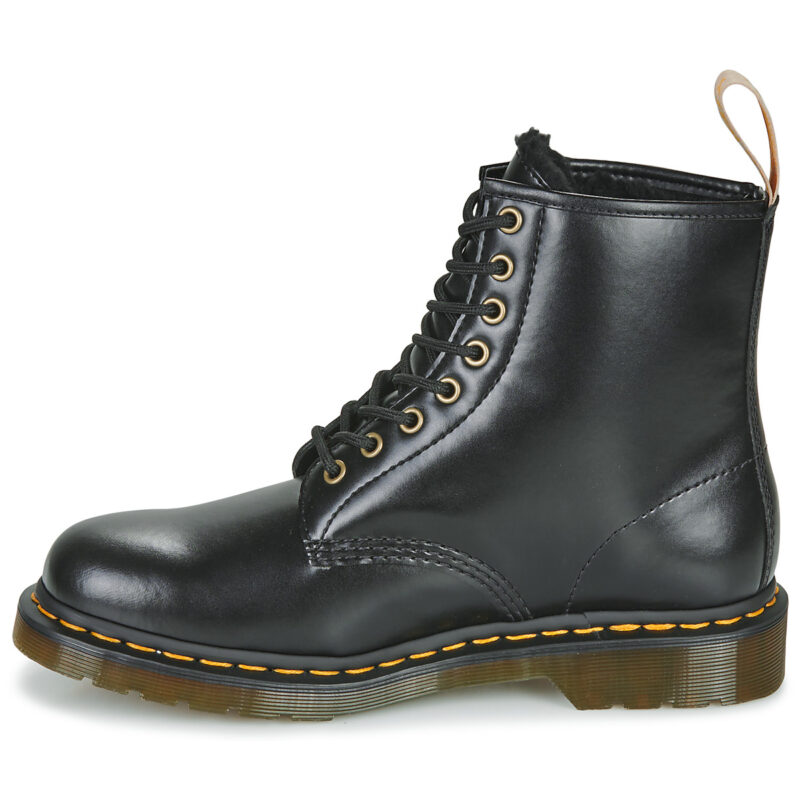 Dr. Martens  VEGAN 1460 BLACK NORFOLK  Nero -  Stivaletti Donna - 4