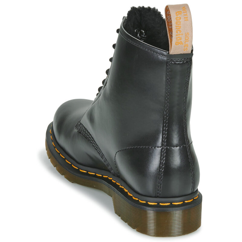 Dr. Martens  VEGAN 1460 BLACK NORFOLK  Nero -  Stivaletti Uomo - 5