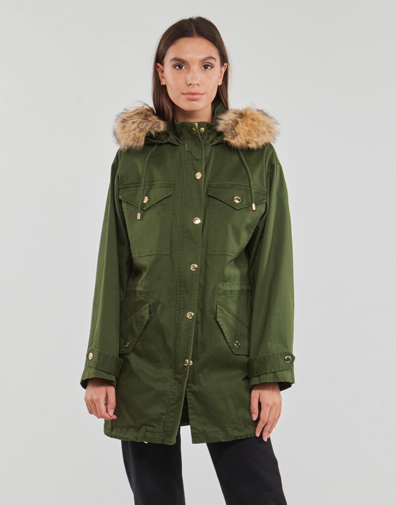 Parka MICHAEL Michael Kors RMVBL FX FUR CLR ANORAK Kaki Parka Donna - 2