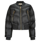 Duvet MICHAEL Michael Kors CHEVRON QUILTED BOMBER Black Women's Down Jackets - 1