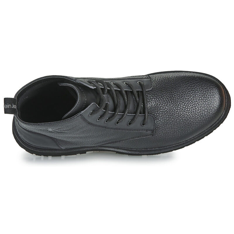 Calvin Klein Jeans EVA MID LACEUP BOOT LTH Black Men's Ankle Boots - 6