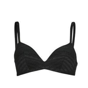 Triangolo/Senza ferretto  Emporio Armani  ALL OVER LOGO MESH  Nero -  Senza ferretto Donna