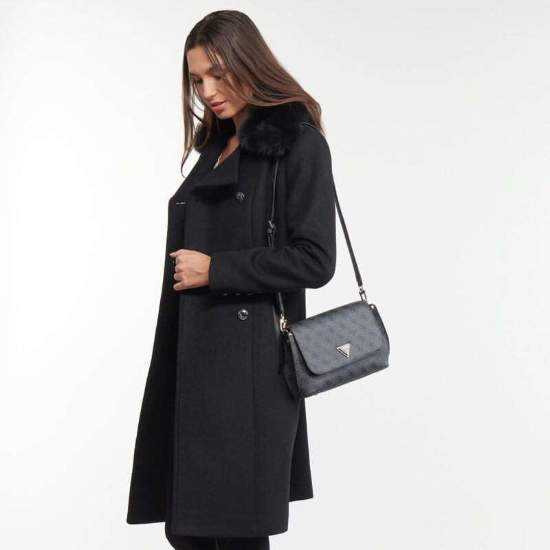 Guess MERIDIAN Schwarze Damen-Schultertasche - 6