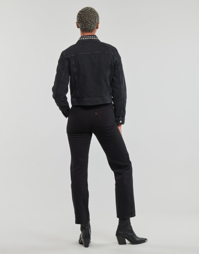 Leather jacketelle Only ONLGILLA LS STUD DNM BIKER JACKET CRO Black Jackets in pelle Donna - 4