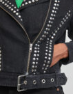 Leather jacketelle Only ONLGILLA LS STUD DNM BIKER JACKET CRO Black Jackets in pelle Donna - 5