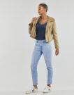 Giacca in pelle Only ONLSCOOTIE FAUX SUEDE BIKER JACKET OTW Beige Giacche in pelle Donna - 3