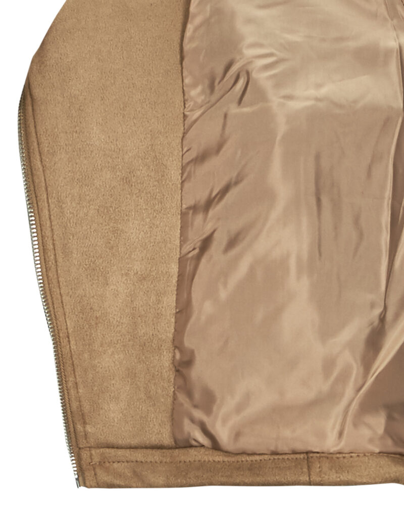 Giacca in pelle Only ONLSCOOTIE FAUX SUEDE BIKER JACKET OTW Beige Giacche in pelle Donna - 6