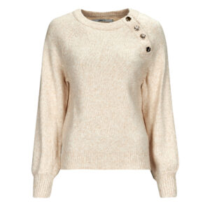Maglione  Only  ONLEMMA LS BUTTON ONECK KNT  Beige -  Maglioni Donna