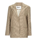 Giacca Only ONLMOLLY L/S OVS CHECK BLAZER TLR Beige Giacche Donna - 1
