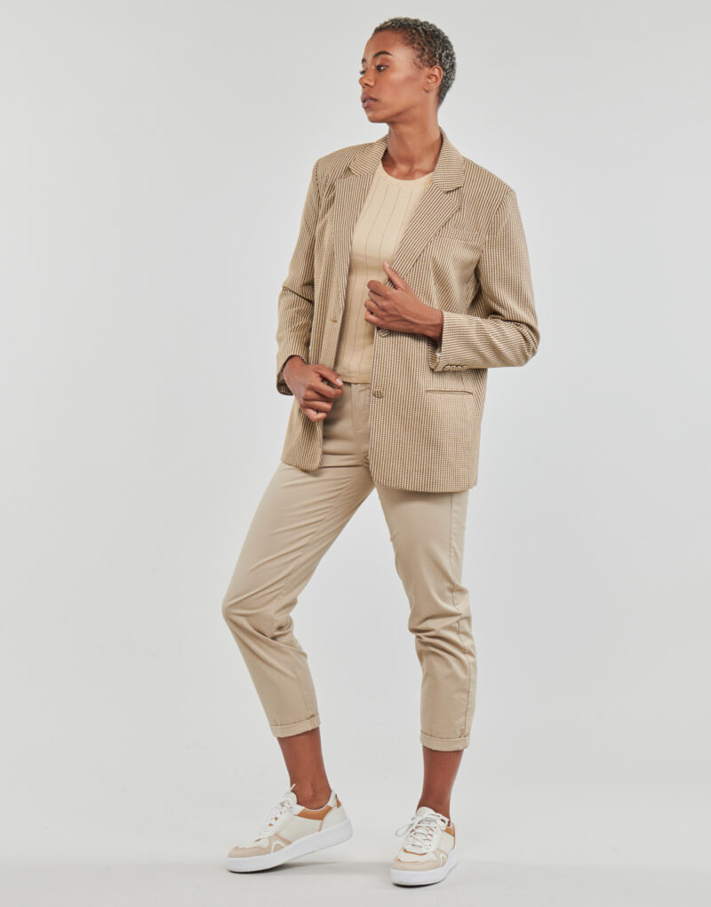 Giacca Only ONLMOLLY L/S OVS CHECK BLAZER TLR Beige Giacche Donna - 3