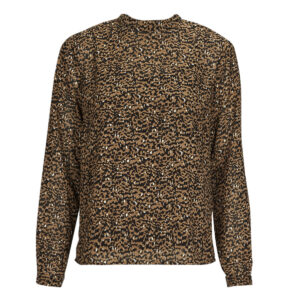 Camicetta  Only  ONLKACEY FR L/S HIGH NECK TOP PTM  Marrone -  Camicette Donna