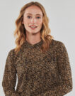 Camicetta Only ONLKACEY FR L/S HIGH NECK TOP PTM Marrone Camicette Donna - 5