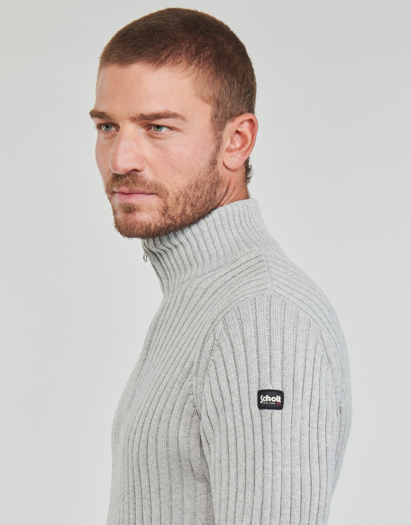 Maglione Schott PLECORAGE2 Grigio Maglioni Uomo - 5
