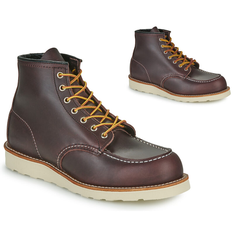 Red Wing MOC TOE Black / Cherry Brown Men's Ankle Boots - 1
