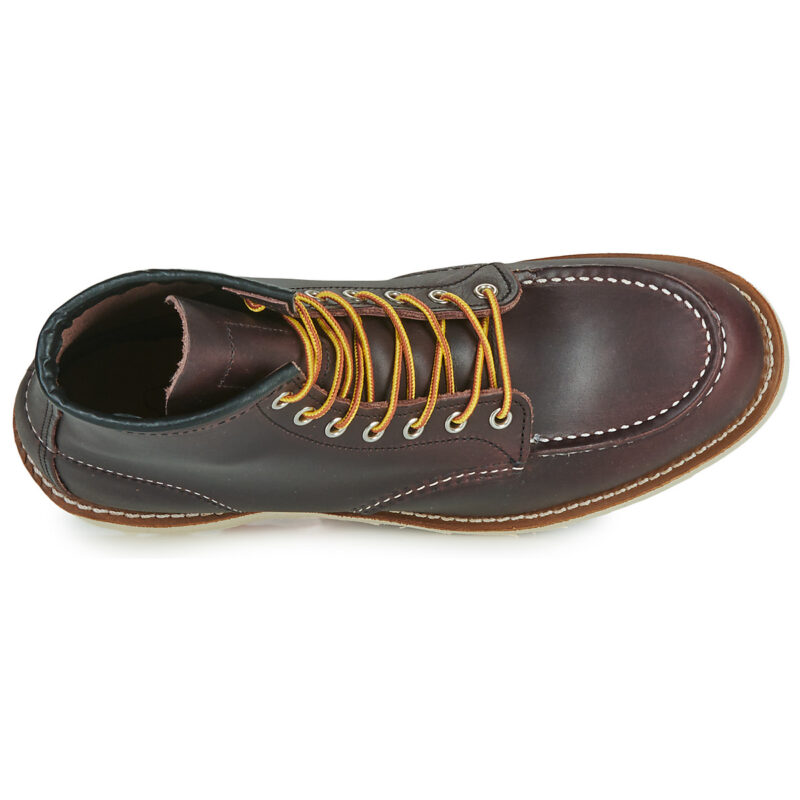 Red Wing MOC TOE Black / Cherry Brown Men's Ankle Boots - 6