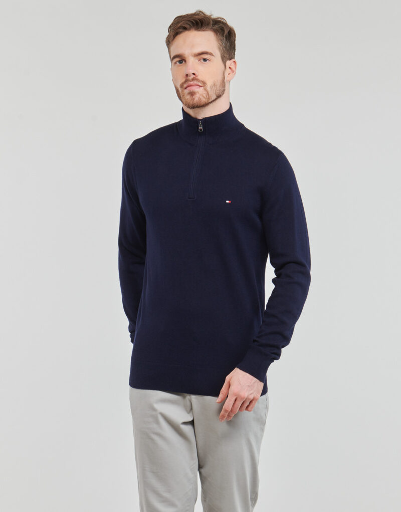 Maglione  Tommy Hilfiger  PIMA ORG CTN CASHMERE ZIP MOCK  Blu -  Maglioni Uomo - 2