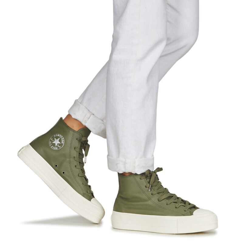 Converse CHUCK TAYLOR ALL STAR LIFT Kaki - Baskets montantes pour femmes - 8