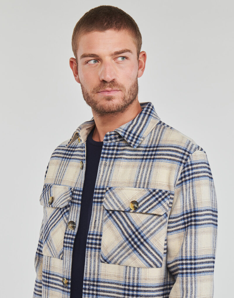 Kap Esprit Kariertes Overshirt, mehrfarbig, Mantelelle Mann - 5