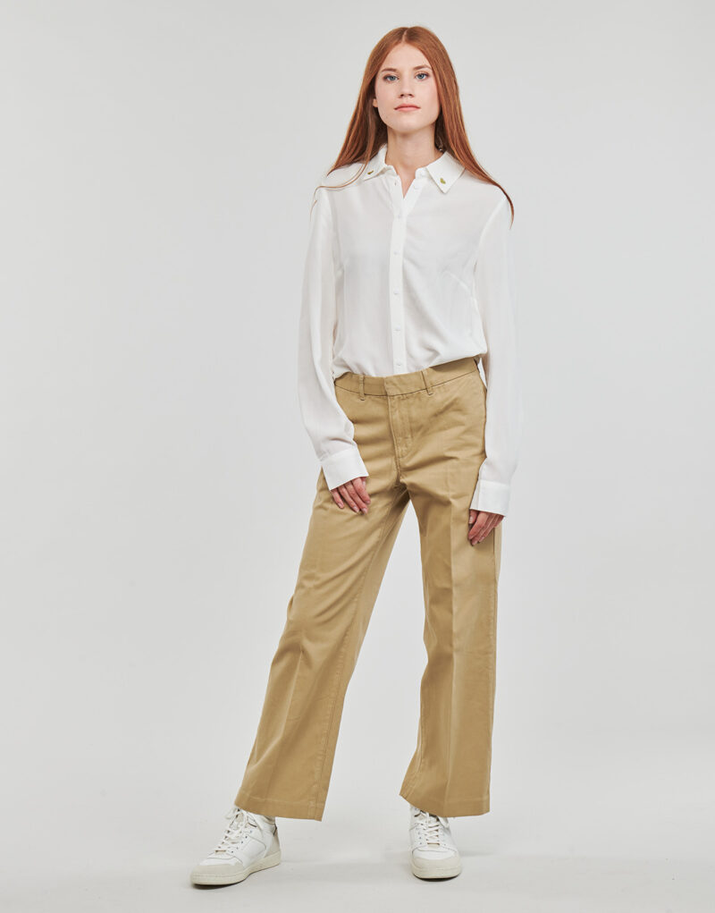 Straight shorts Levis BAGGY TROUSER Beige - Pantaolini dritti Abbigliamento Donna - 2