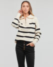 Maglione Vero Moda VMSABA STRIPE LS HIGHNECK BLOUSE GA NOOS Beige - Maglioni Donna - 2