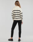 Maglione Vero Moda VMSABA STRIPE LS HIGHNECK BLOUSE GA NOOS Beige - Maglioni Donna - 4