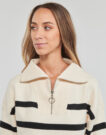 Maglione Vero Moda VMSABA STRIPE LS HIGHNECK BLOUSE GA NOOS Beige - Maglioni Donna - 5
