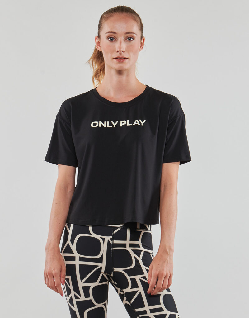 T-Shirt Only Play ONPFONT LOGO SHORT SS TRAIN TEE Nero - T-shirt maniche corte Donna - 2