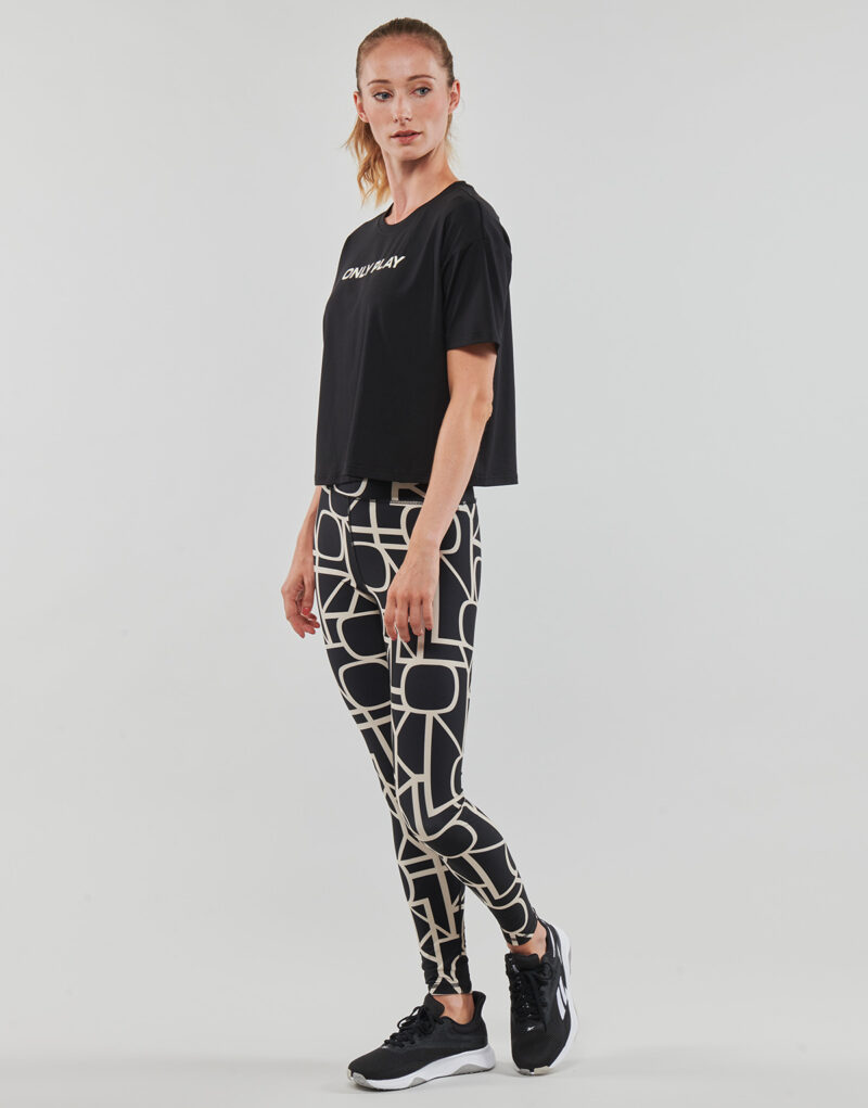 T-Shirt Only Play ONPFONT LOGO SHORT SS TRAIN TEE Nero - T-shirt maniche corte Donna - 3