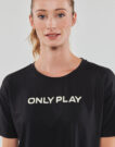 T-Shirt Only Play ONPFONT LOGO SHORT SS TRAIN TEE Nero - T-shirt maniche corte Donna - 5