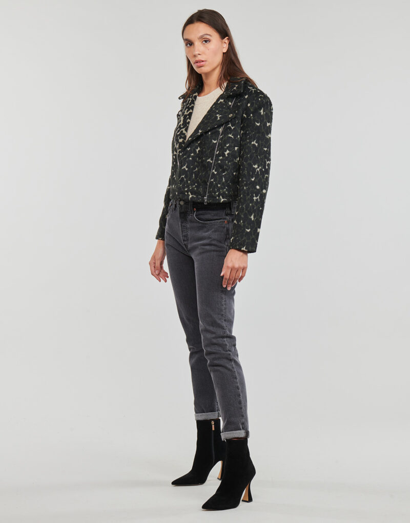 Coat JDY JDYTENNESSEE LEO BIKER JACKET OTW QIQ Verde - Giacche Donna - 3
