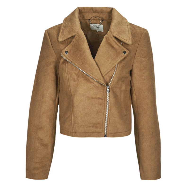 Manteau JDY JDYTENNESSEE LEO BIKER JACKET OTW QIQ Marrone - Giacche Donna - 1