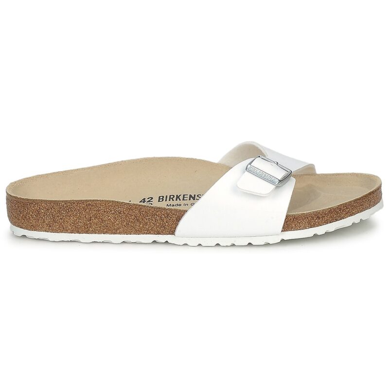 BIRKENSTOCK Madrid Birko-flor / Wei&szlig; / Normale wei&szlig;e Damen-Hausschuhe - Gr&ouml;&szlig;e 2