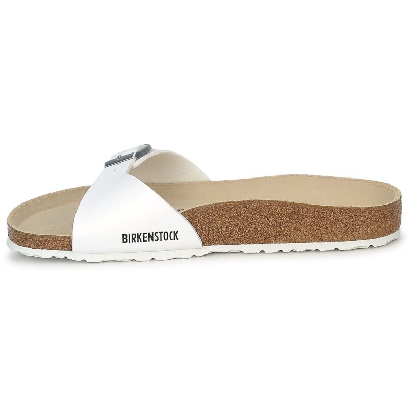 BIRKENSTOCK Madrid Birko-flor / Wei&szlig; / Normale wei&szlig;e Damen-Hausschuhe - Gr&ouml;&szlig;e 4