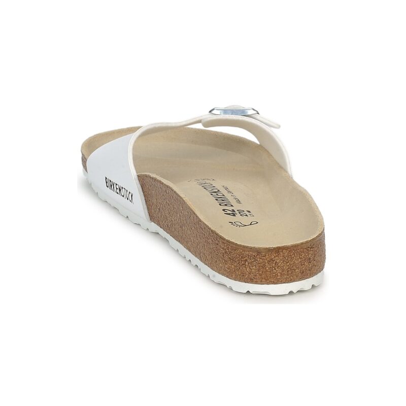 BIRKENSTOCK Madrid Birko-flor / Wei&szlig; / Normale wei&szlig;e Damen-Hausschuhe - Gr&ouml;&szlig;e 5