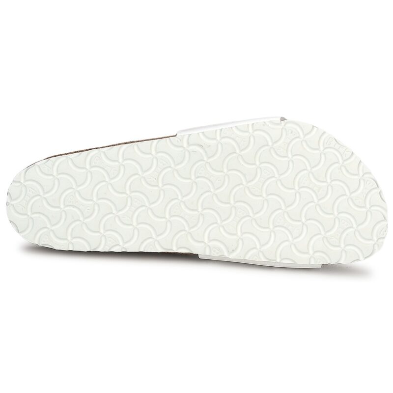 BIRKENSTOCK Madrid Birko-flor / Wei&szlig; / Normale wei&szlig;e Damen-Hausschuhe - Gr&ouml;&szlig;e 7