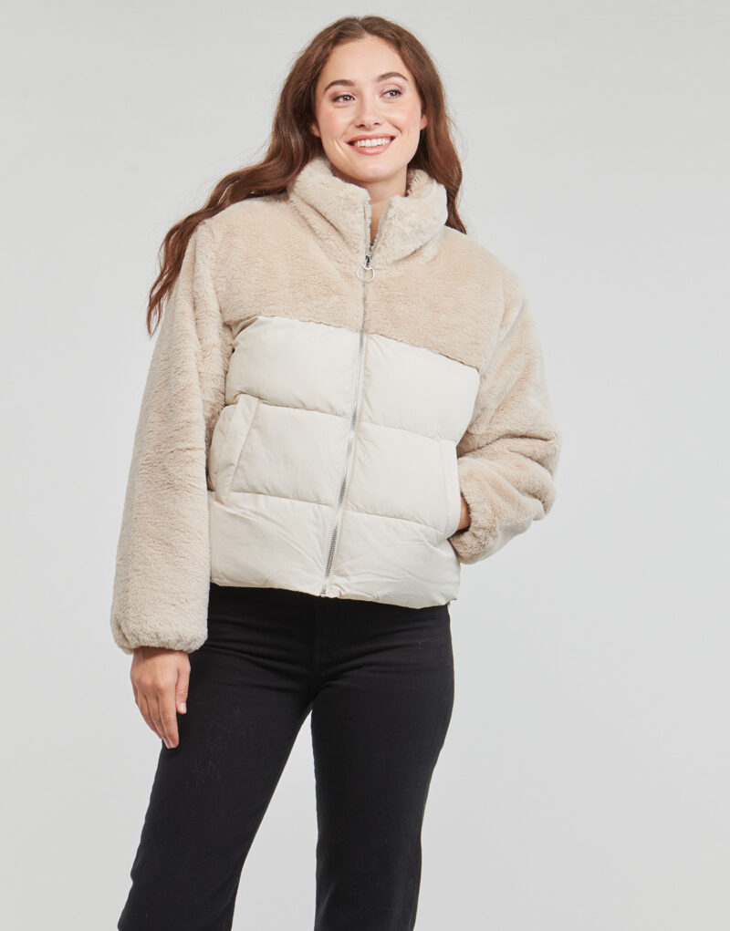 Piumino  Only  ONLWANJA FUR PUFFER MIX JACKET CC OTW  Beige -   Piumini Donna - 2