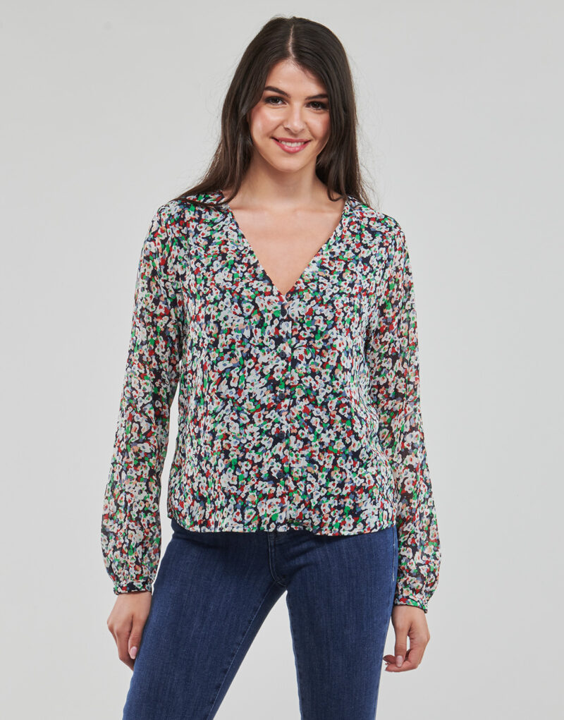 Camicetta Only ONLDANIELLE FR L/S V-NECK LUREX TOP PTM Multicolore Camicette Donna - 2