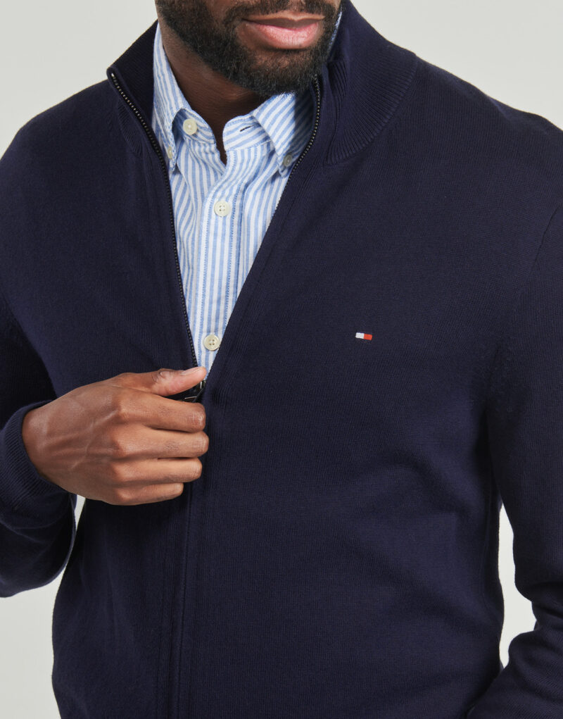 Maglione Tommy Hilfiger PIMA ORG CTN CASHMERE ZIP THRU Blu Maglioni Uomo - 5