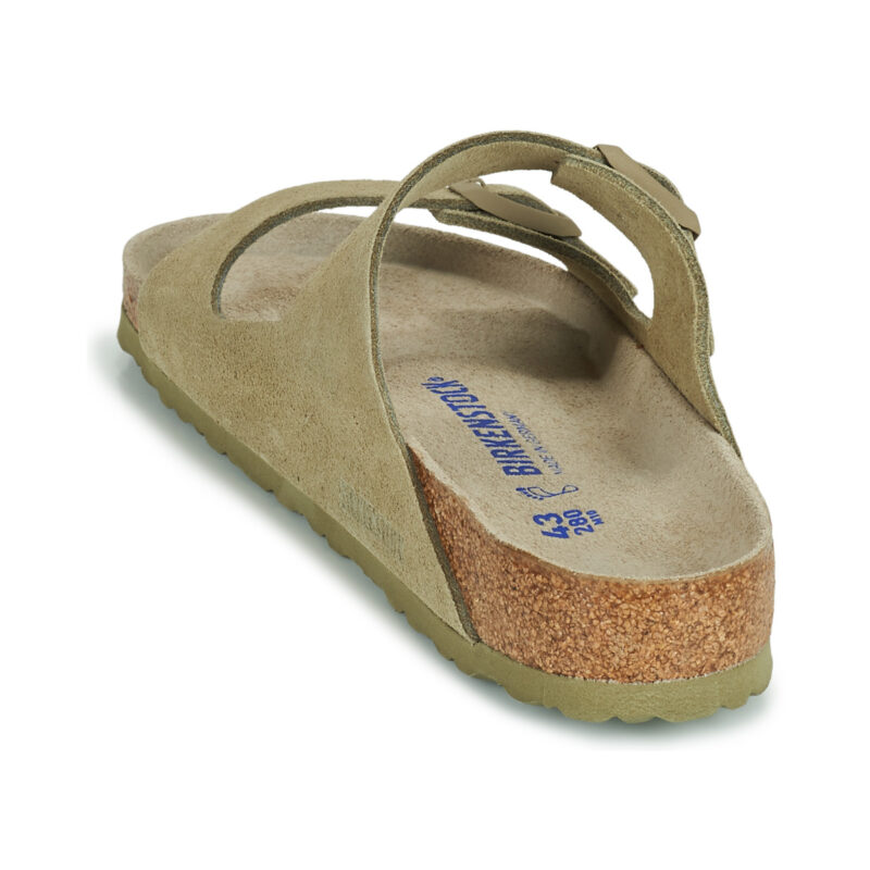 BIRKENSTOCK Arizona Soft Footbed Suede / Khaki / Regular Kaki Ciabatta Donna - 5