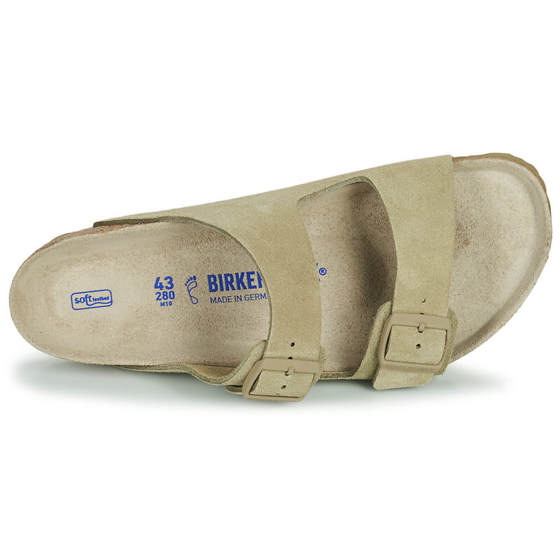 BIRKENSTOCK Arizona Soft Footbed Suede / Khaki / Regular Kaki Ciabatta Donna - 6