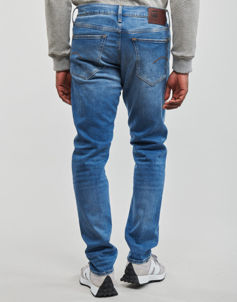 Schmal zulaufende Jeans G-Star Raw 3301 REGULAR TAPERED Blaue Tapered Jeans Herren - 4
