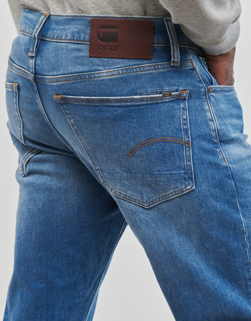 Schmal zulaufende Jeans G-Star Raw 3301 REGULAR TAPERED Blaue Tapered Jeans Herren - 5