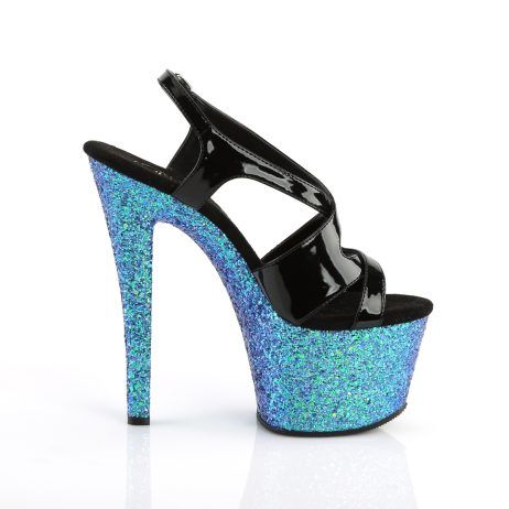 Pleaser SKY-330LG SKY330LG/B/BLG Sandali Slingback  Tacco Altissimo 17 Plateau 7.0 Nero SKY330LG/B/BLG