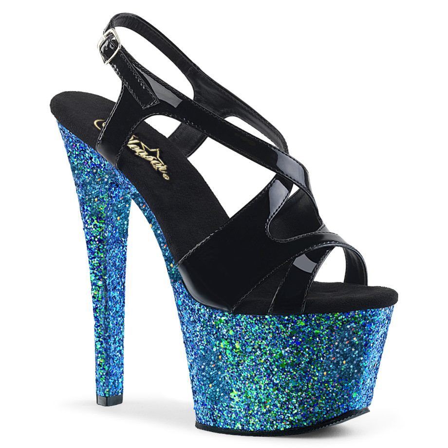 Pleaser SKY-330LG SKY330LG/B/BLG Sandali Slingback  Tacco Altissimo 17 Plateau 7.0 Nero SKY330LG/B/BLG