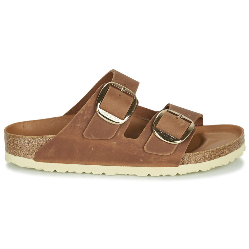 BIRKENSTOCK Arizona Big Buckle Oiled / Piel / Co&ntilde;ac / Estrecha Marr&oacute;n Chancla Mujer - 2