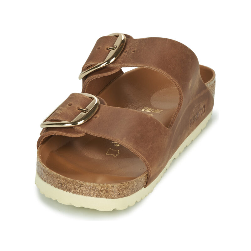 BIRKENSTOCK Arizona Big Buckle Oiled / Piel / Co&ntilde;ac / Estrecha Marr&oacute;n Chancla Mujer - 3